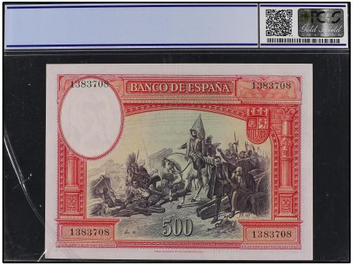 GUERRA CIVIL, ZONA REPUBLICANA. 500 Pesetas. 7 Enero 1935. H