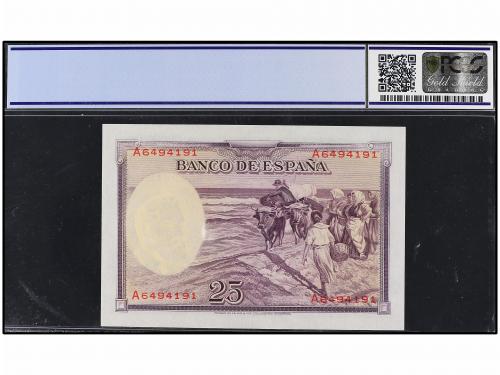 GUERRA CIVIL, ZONA REPUBLICANA. 25 Pesetas. 31 Agosto 1936. 