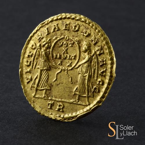 IMPERIO ROMANO. Sólido. Acuñada el 348-350 d.C. CONSTANTE. T