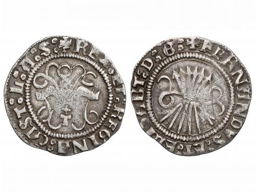 REYES CATÓLICOS. 1/2 Real. TOLEDO. 1,59 grs. AC-284. MBC-. 