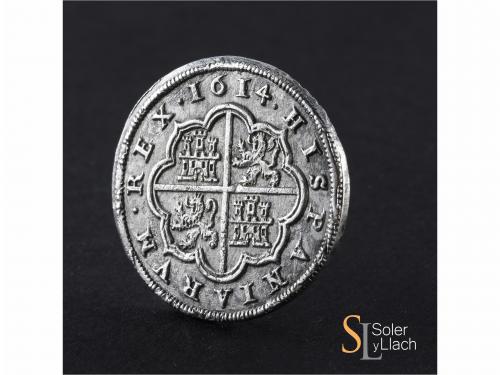 FELIPE III. 4 Reales. 1614. SEGOVIA. AR. 13,37 grs. Acueduct