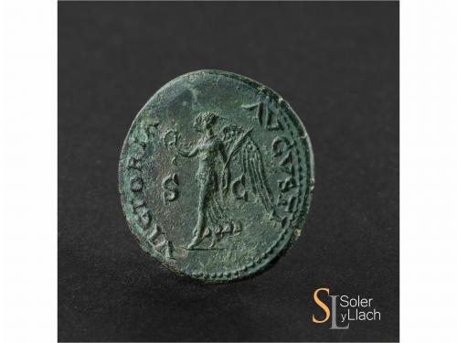 IMPERIO ROMANO. As. Acuñada el 66 d.C. NERÓN. Anv.: IMP. NER