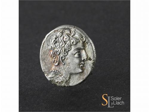 MONEDAS HISPÁNICAS. Denario. 120-20 a.C. ICALCUNSCEN (INIEST