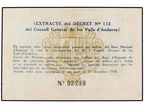 EMISIONES DE ULTRAMAR I ANDORRA. 5 Pessetes. 19 Desembre 193