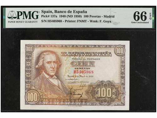 ESTADO ESPAÑOL. Lote 2 billetes 100 Pesetas. 2 Mayo 1948. Ba