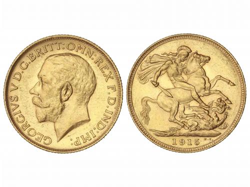 AUSTRALIA. Soberano. 1915-S. JORGE V. SYDNEY. 7,98 grs. AU. 