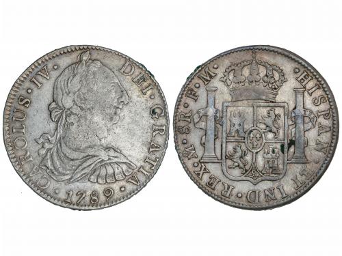 CARLOS IV. 8 Reales. 1789. MÉXICO. F.M. 26,80 grs. Busto de 