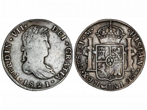 FERNANDO VII. 8 Reales. 1821. GUANAJUATO. J.M. 26,71 grs. Li