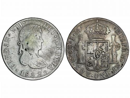 FERNANDO VII. 8 Reales. 1822. GUANAJUATO. J.M. 26,72 grs. Le