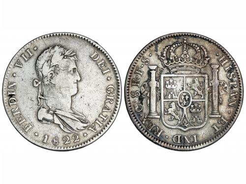 FERNANDO VII. 8 Reales. 1822. GUADALAJARA. F.S. 26,76 grs. P