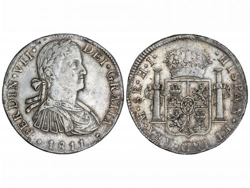 FERNANDO VII. 8 Reales. 1811. MÉXICO. H.J. 26,83 grs. Acuñac