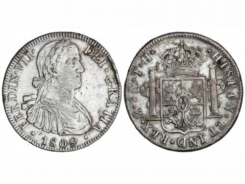FERNANDO VII. 8 Reales. 1809. MÉXICO. T.H. 26,84 grs. Acuñac