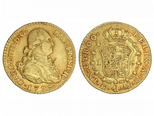 CARLOS III. 1 Escudo. 1792. MADRID. M.F. 3,32 grs. (Hojita e