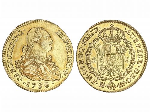 CARLOS IV. 2 Escudos. 1796/4. MADRID. M.F. 6,68 grs. (Leves 
