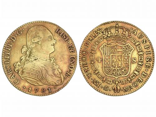 CARLOS IV. 4 Escudos. 1791. MADRID. M.F. 13,39 grs. (Pequeño