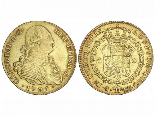 CARLOS IV. 4 Escudos. 1791. MADRID. M.F. 13,46 grs. (Ha esta