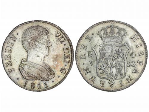 FERNANDO VII. 4 Reales. 1811. VALENCIA. S.G. 13,36 grs. (Ray