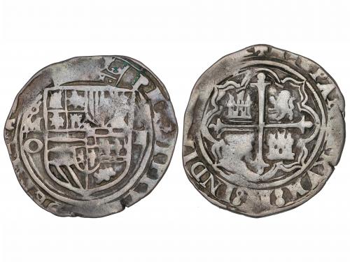 FELIPE II. 2 Reales. S/F (1572-89). MÉXICO. O. Anv.: 0 / O -