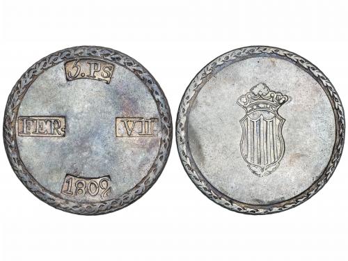 FERNANDO VII. 5 Pesetas. 1809. TARRAGONA. 26,46 grs. Cero de
