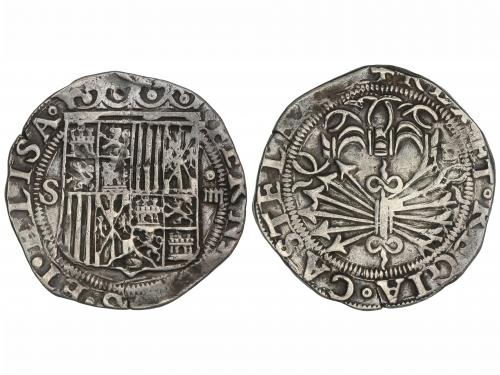 REYES CATÓLICOS. 4 Reales. SEVILLA. Anv.: S - Escudo - p. Re