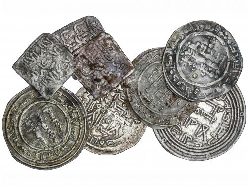MONEDAS HISPANOÁRABES. Lote 8 monedas. AR. Incluye 4 Dirhams