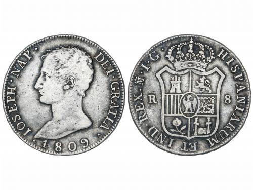 JOSÉ NAPOLEÓN. 20 Reales. 1809. MADRID. A.I. 26,94 grs. Águi
