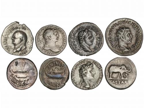 IMPERIO ROMANO. Lote 9 monedas Antoniniano (2), Denario (7).