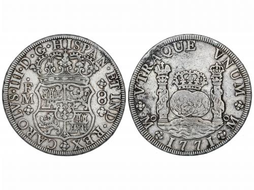 CARLOS III. 8 Reales. 1771. MÉXICO. F.M. 26,67 grs. Columnar