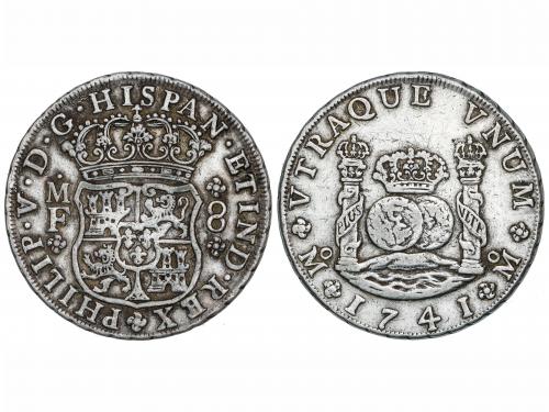 FELIPE V. 8 Reales. 1741. MÉXICO. M.F. 26,83 grs. Columnario