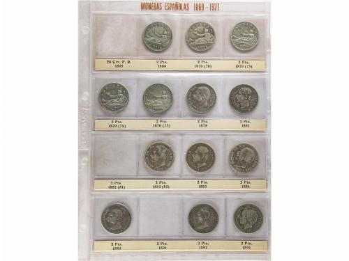 LOTES CENTENARIO. Lote 17 monedas 25 (2) Céntimos, 2 (14) Pe