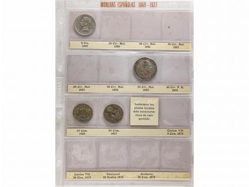 LOTES CENTENARIO. Lote 17 monedas 25 (2) Céntimos, 2 (14) Pe