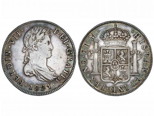 FERNANDO VII. 8 Reales. 1821. GUATEMALA. M. 26,88 grs. Bonit