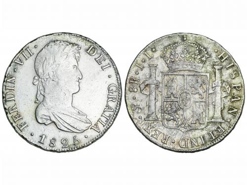 FERNANDO VII. 8 Reales. 1825. POTOSÍ. J.L. 26,89 grs. (Leves