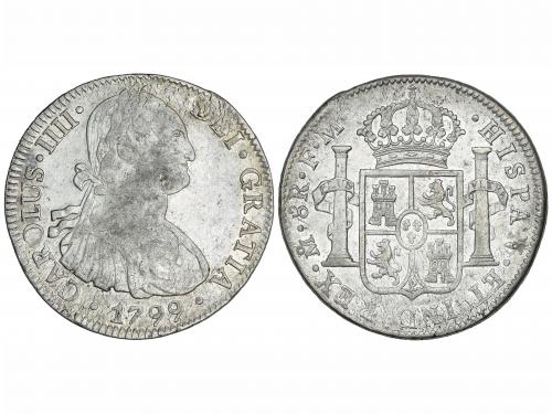 CARLOS IV. 8 Reales. 1799. MÉXICO. F.M. 26,78 grs. (Leves ra