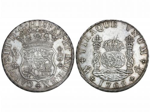 CARLOS III. 8 Reales. 1768. MÉXICO. M.F. 26,93 grs. Columnar