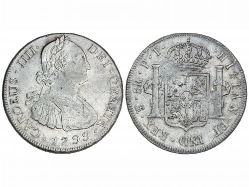 CARLOS IV. 8 Reales. 1799. POTOSÍ. P.P. 27,01 grs. Acuñación