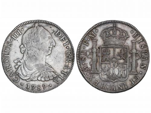CARLOS III. 8 Reales. 1787. MÉXICO. F.M. 26,93 grs. (Pequeño
