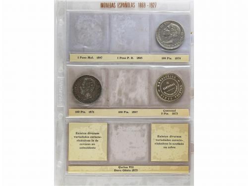 LOTES CENTENARIO. Lote 19 monedas 5 Pesetas. 1871 a 1899. AM