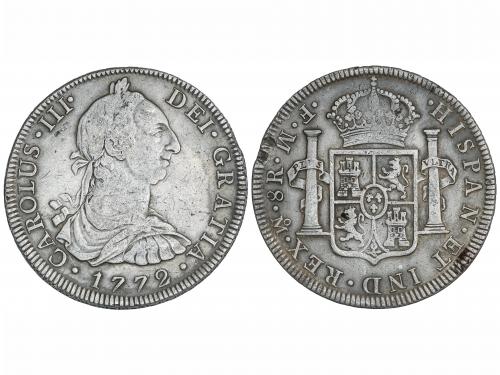 CARLOS III. 8 Reales. 1772. MÉXICO. F.M. 26,66 grs. Ceca y e