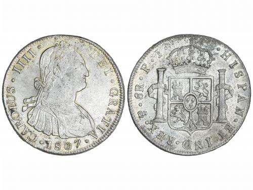 CARLOS IV. 8 Reales. 1807. POTOSÍ. P.J. 26,95 grs. Pequeñas 