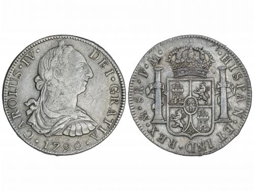 CARLOS IV. 8 Reales. 1790. MÉXICO. F.M. 26,81 grs. Busto de 