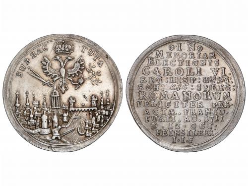 ESTADOS ALEMANES. 1/4 Thaler. 1711. FRANKFURT. IIF. 7,06 grs