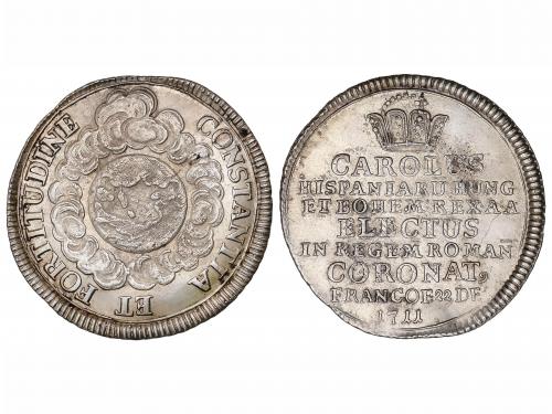 ESTADOS ALEMANES. Medalla. 1711. FRANKFURT. Anv.: CONSTANTIA