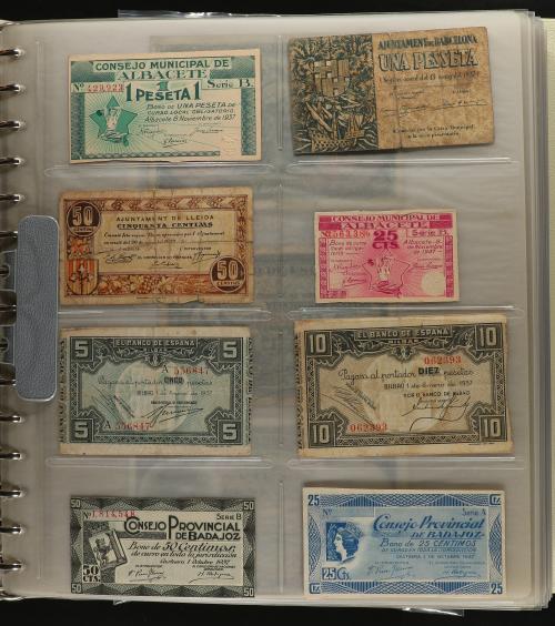 BILLETES ESPAÑOLES. Lote 68 billetes. Pequeña colección de b