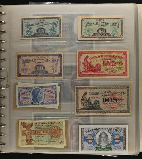 BILLETES ESPAÑOLES. Lote 68 billetes. Pequeña colección de b