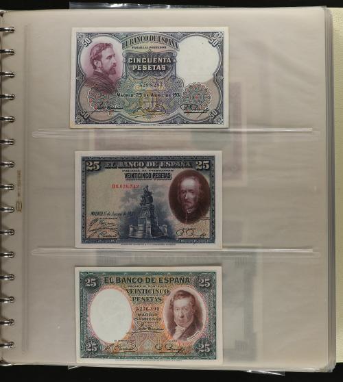 BILLETES ESPAÑOLES. Lote 68 billetes. Pequeña colección de b