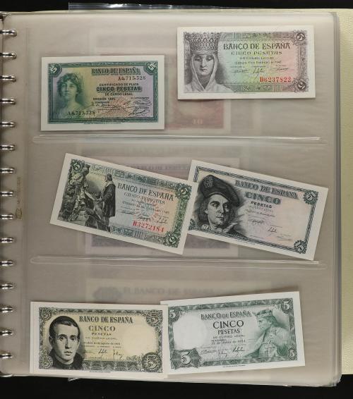 BILLETES ESPAÑOLES. Lote 68 billetes. Pequeña colección de b
