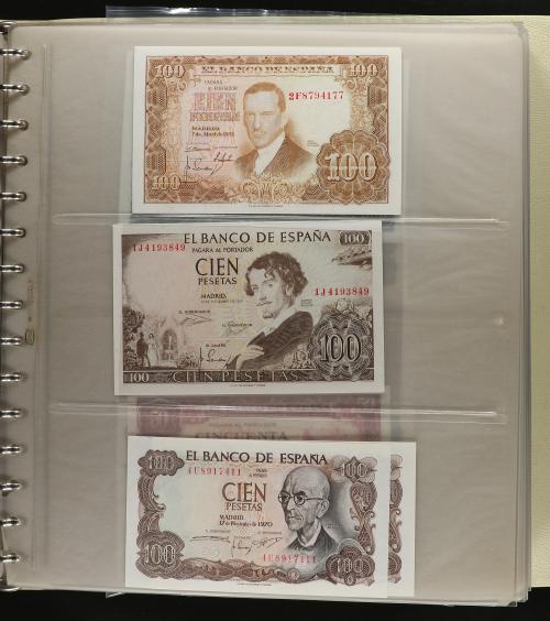 BILLETES ESPAÑOLES. Lote 68 billetes. Pequeña colección de b