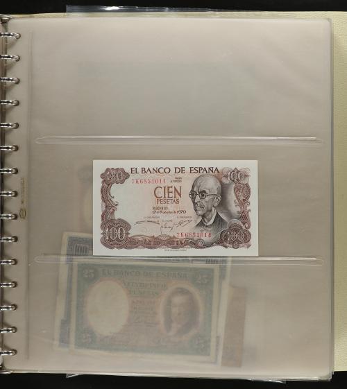 BILLETES ESPAÑOLES. Lote 68 billetes. Pequeña colección de b