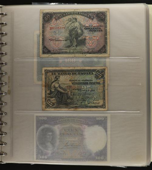 BILLETES ESPAÑOLES. Lote 68 billetes. Pequeña colección de b